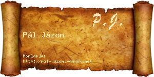 Pál Jázon névjegykártya